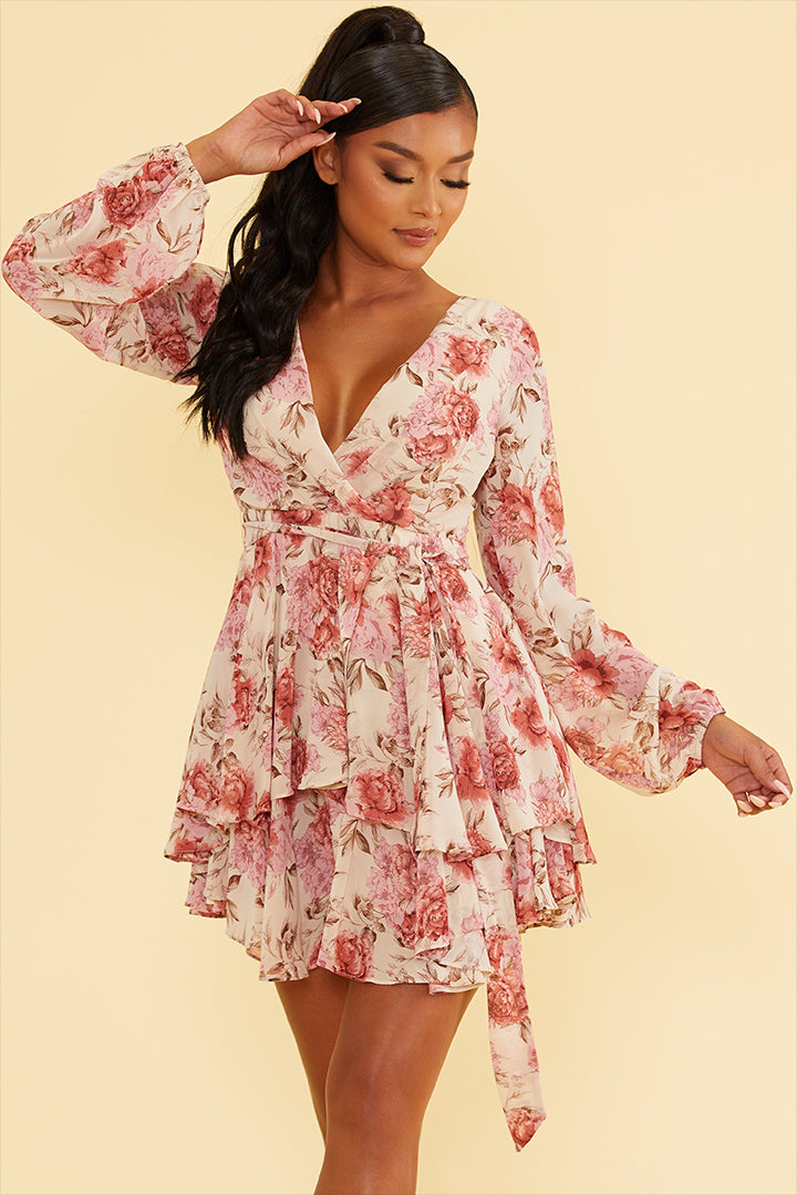 Vintage Floral Layer Dress – Posh Apparel